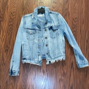 Distressed pistola jean jacket
